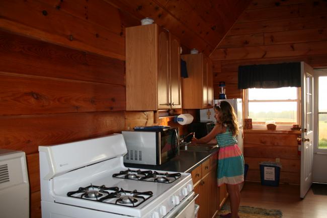 Kitchen in an Aim High Cabin in 2015